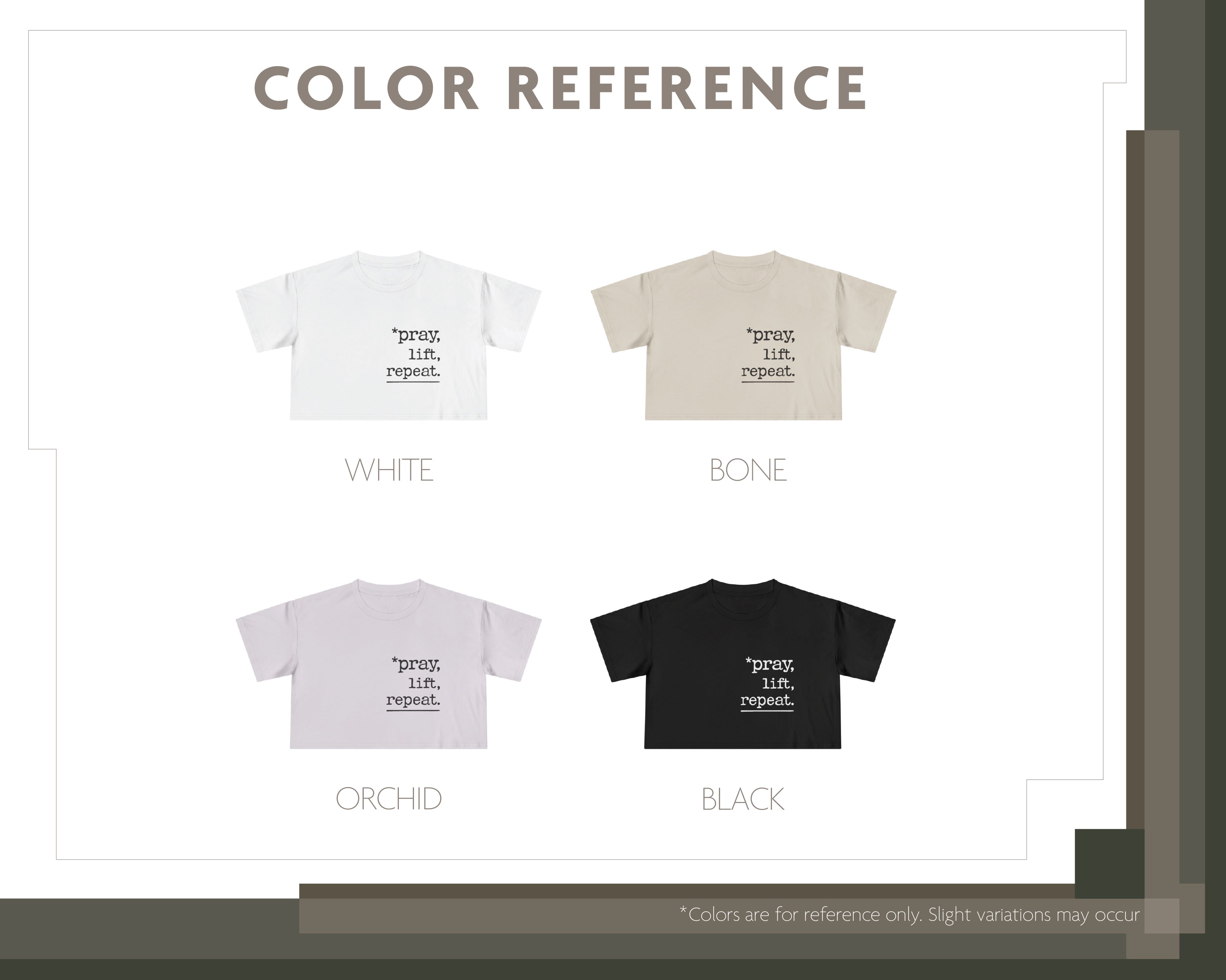 Pray, Lift, Repeat, Cropped Tee [Women’s]