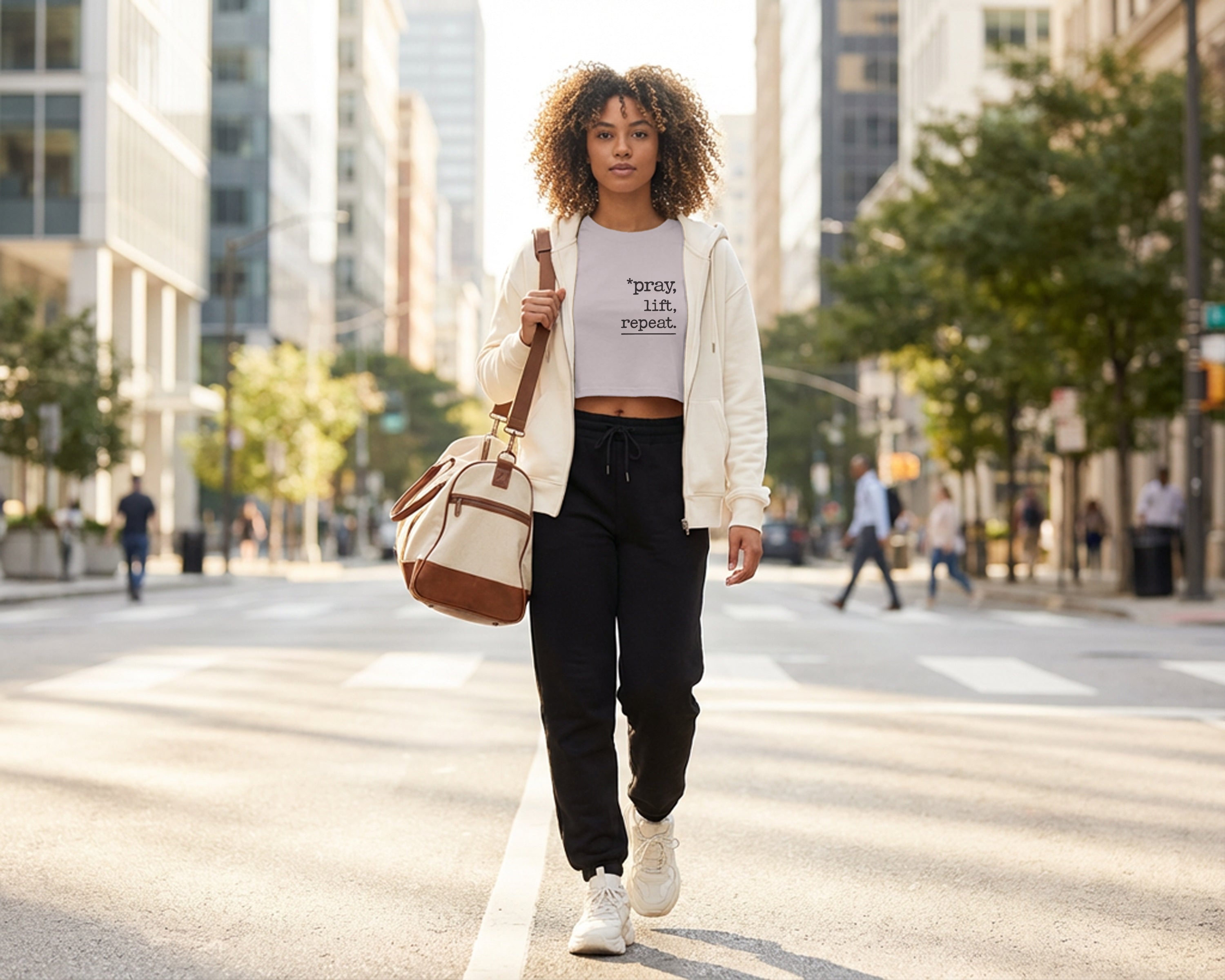 Pray, Lift, Repeat, Cropped Tee [Women’s]