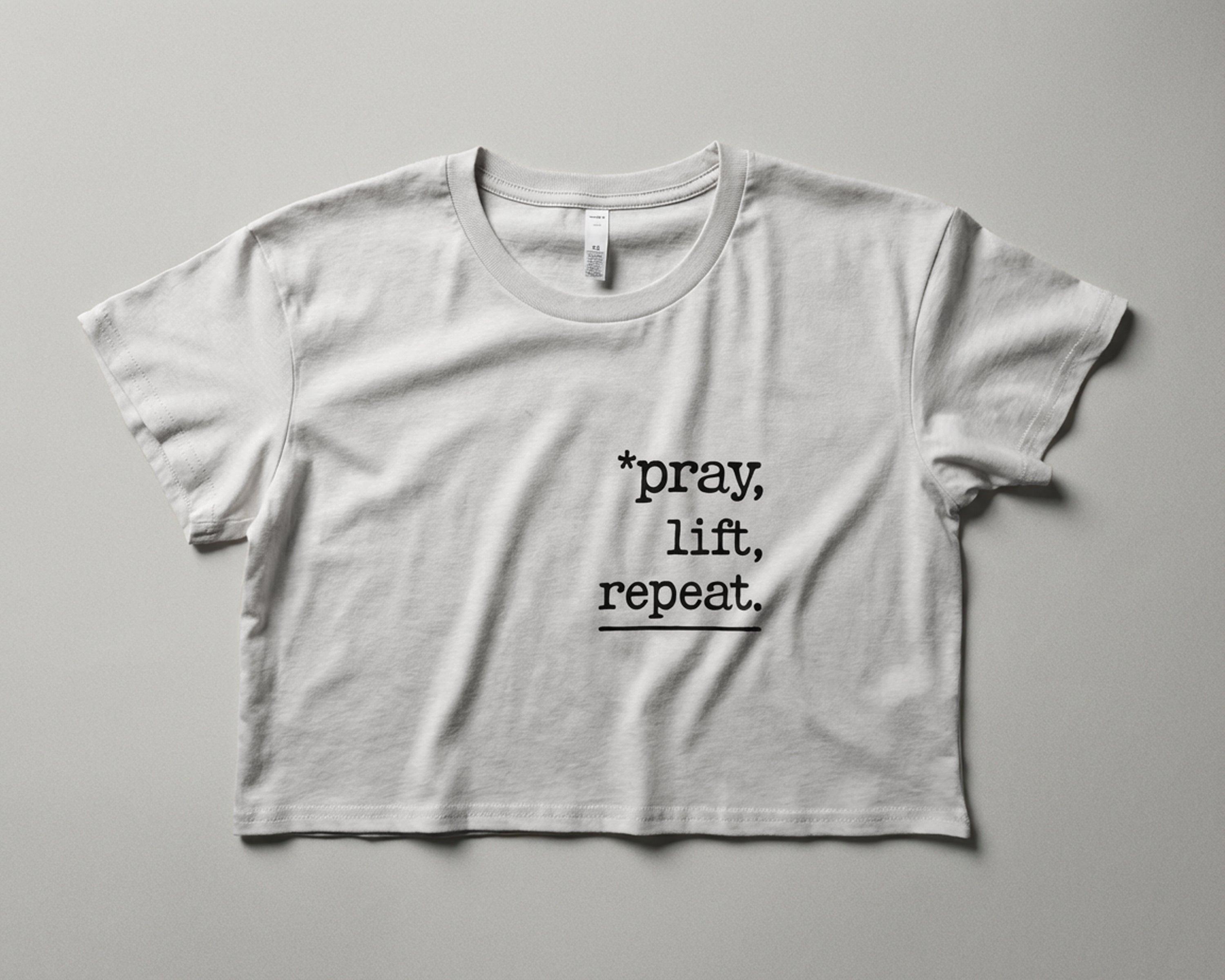 Pray, Lift, Repeat, Cropped Tee [Women’s]