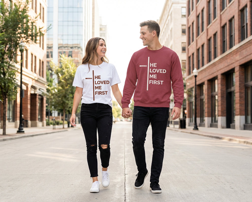 He Loved Me First, Crewneck Sweatshirt [Unisex]