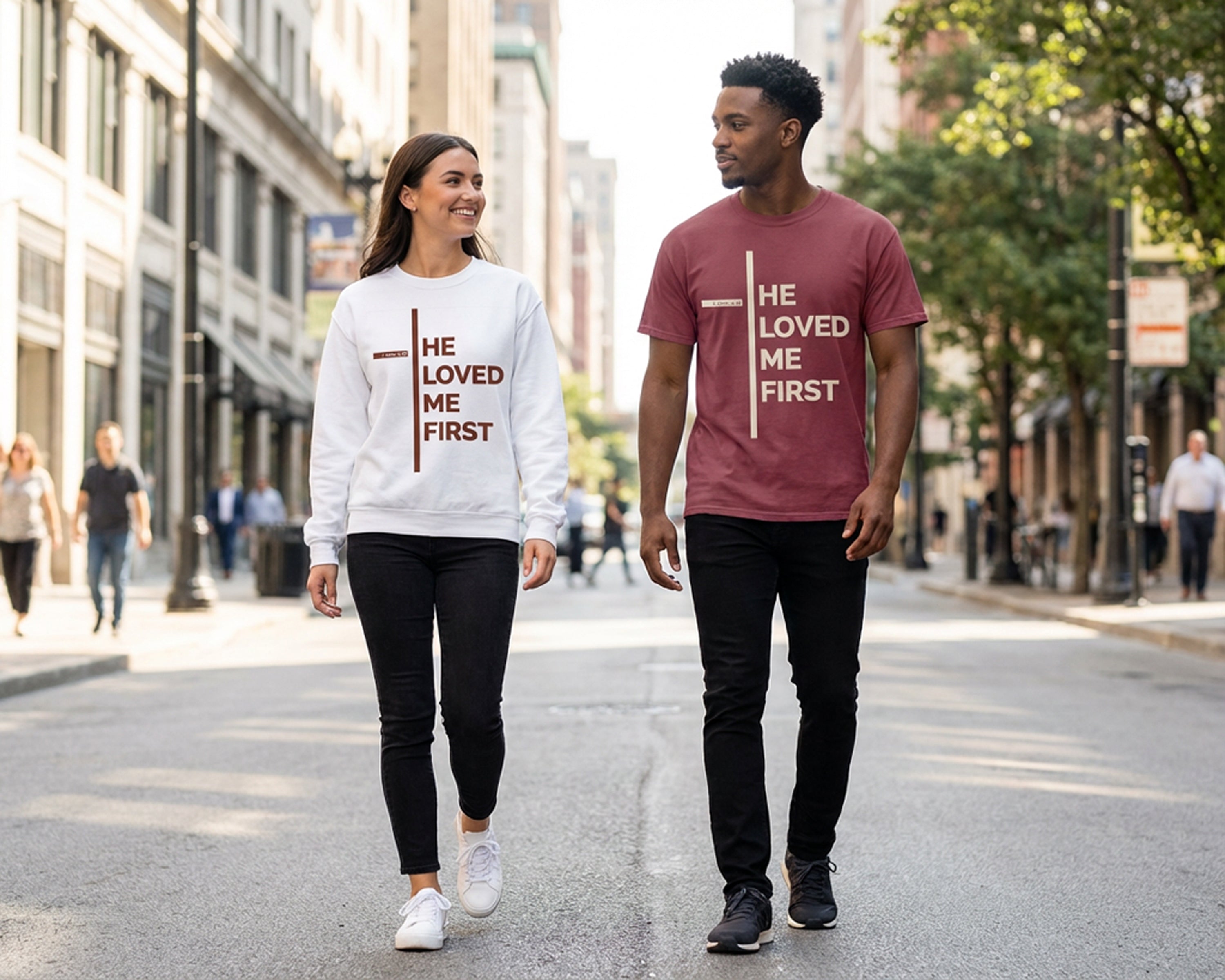 He Loved Me First, Crewneck Sweatshirt [Unisex]