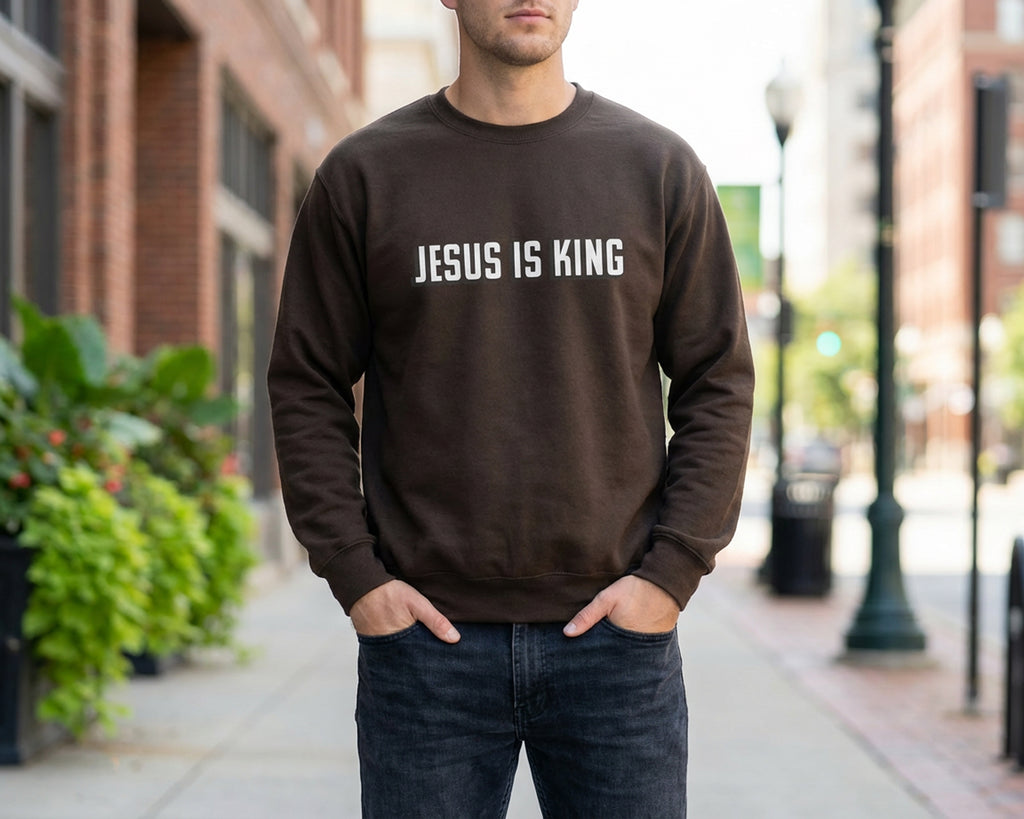 Jesus is King, Crewneck Sweatshirt [Unisex]