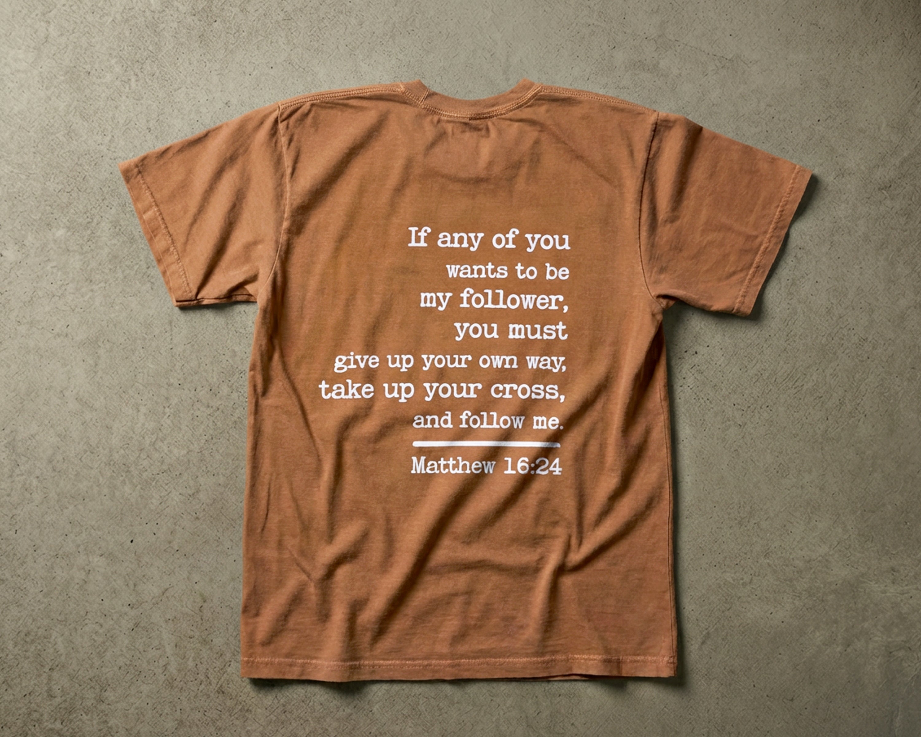 I Follow JESUS, Garment-Dyed Tee [Unisex]