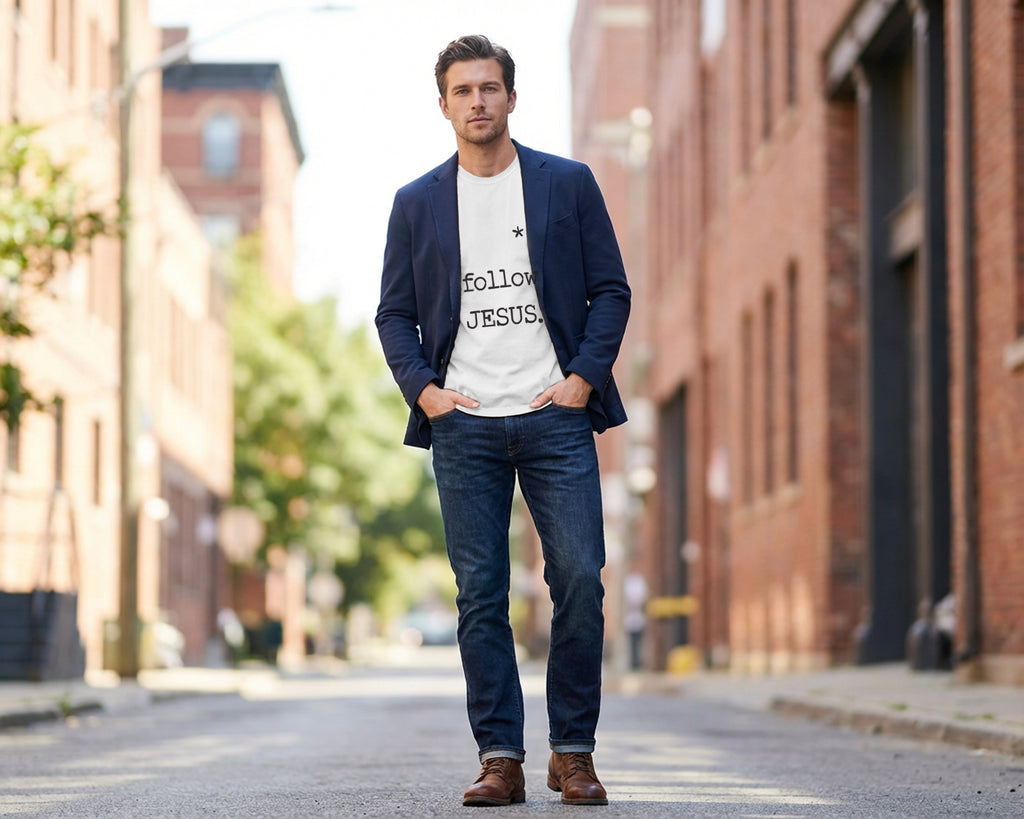 I Follow JESUS, Garment-Dyed Tee [Unisex]
