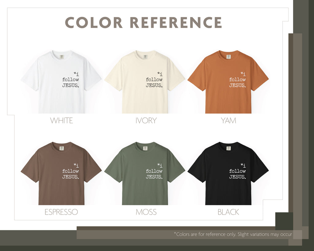 I Follow JESUS -Minimal Edition- Garment-Dyed Tee [Unisex]