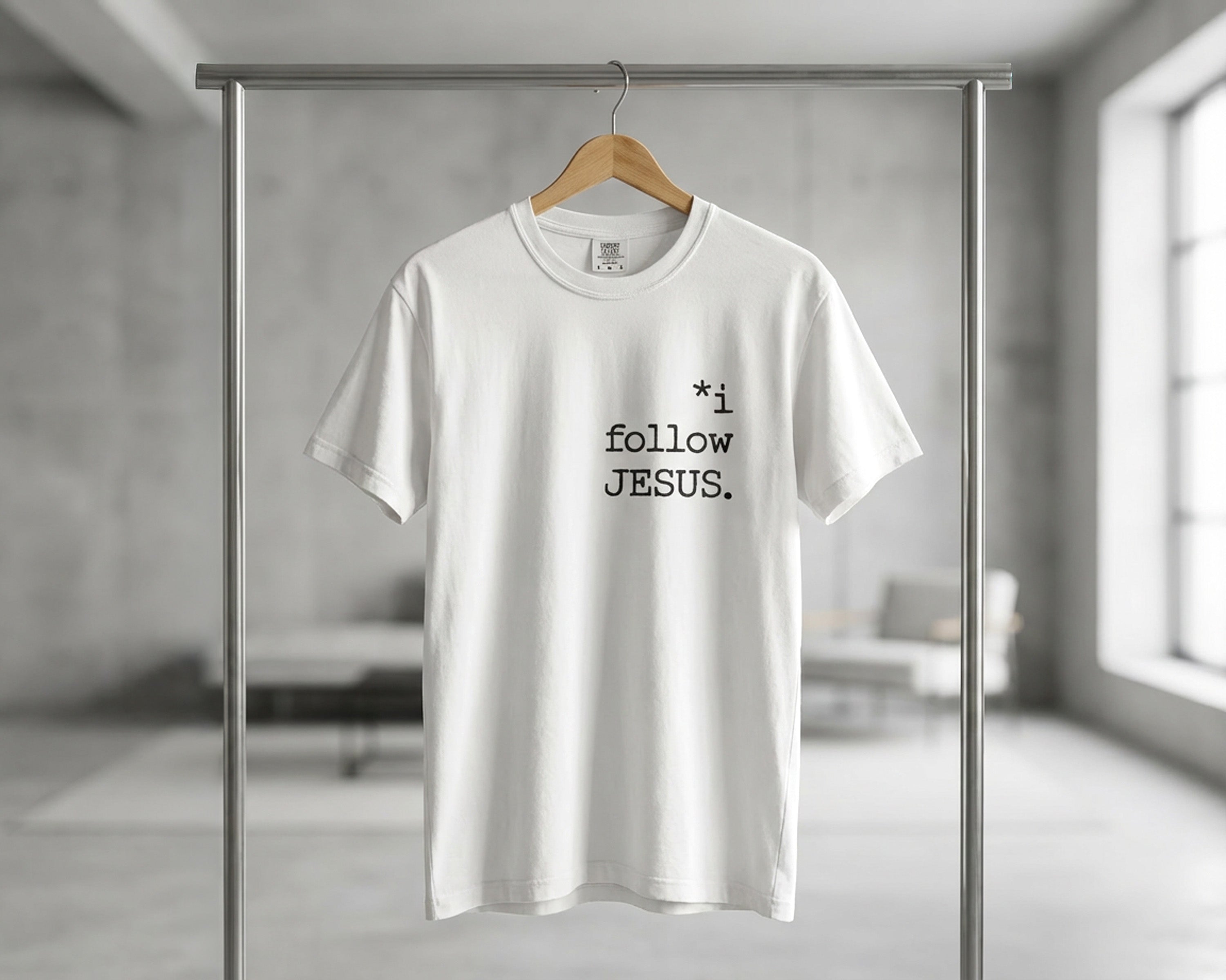 I Follow JESUS -Minimal Edition- Garment-Dyed Tee [Unisex]