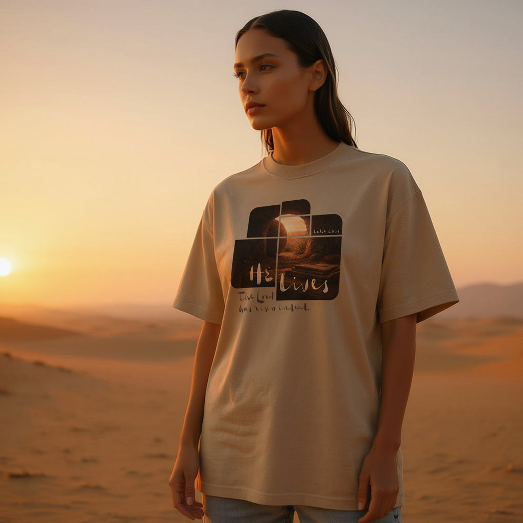 He Lives, Signature Graphic Tee [Unisex Oversized]