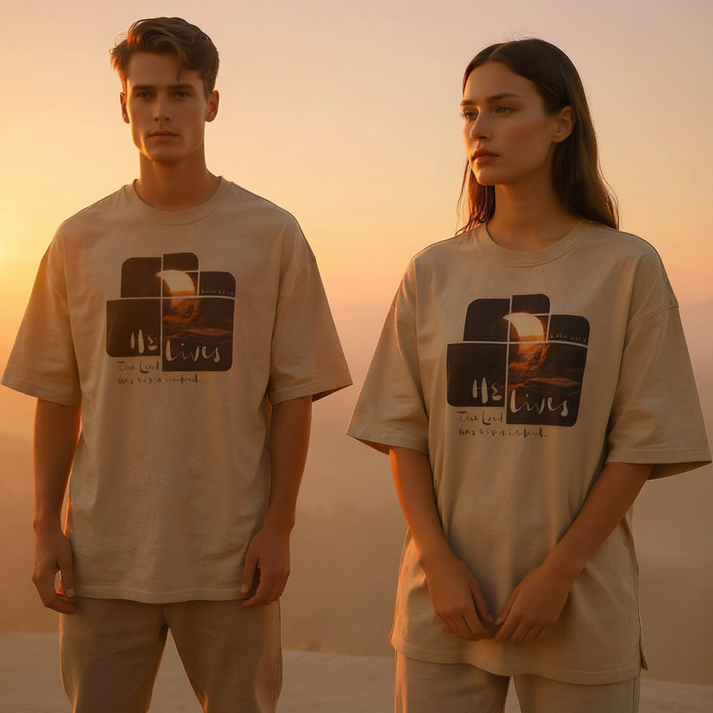 He Lives, Signature Graphic Tee [Unisex Oversized]
