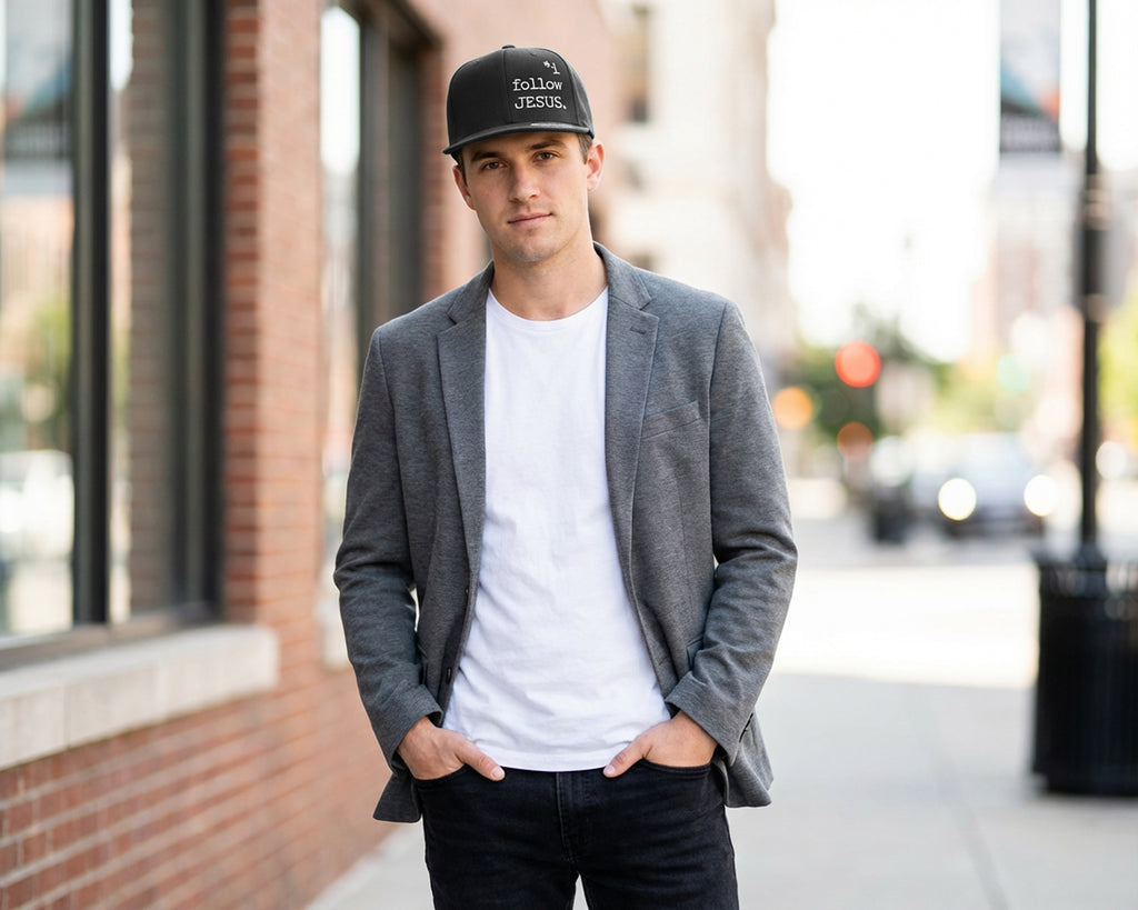 I Follow Jesus, Structured Snapback Hat [Unisex]